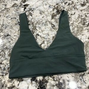 Lululemon green sports bra, size 6.